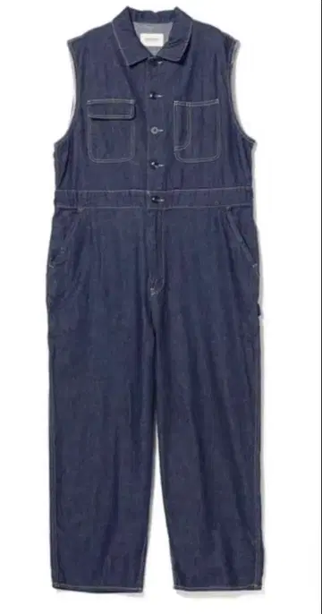 BEAMS BOY / 데님 워크 슬리브리스 올인원