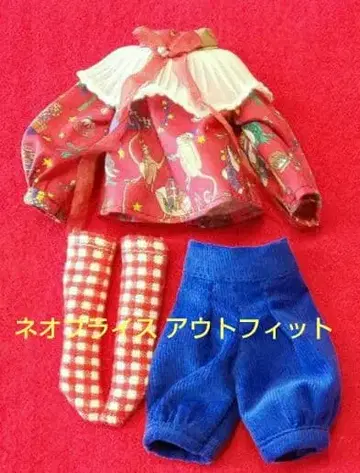 빨간색 원숭이 두 마리 버전 네오 브라이스 아웃핏 크리스마스 3종 세트