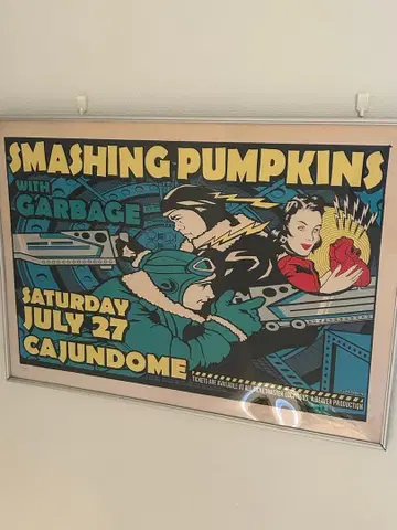 실크 포스터 스매싱 펌킨즈 프레임 포함