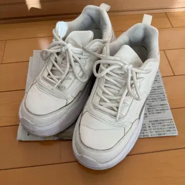 화이트 통굽 스니커즈 L 사이즈