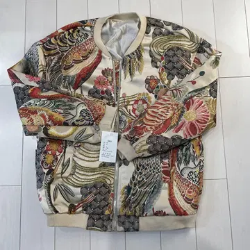 컬러풀 자수 스카잔 아이보리