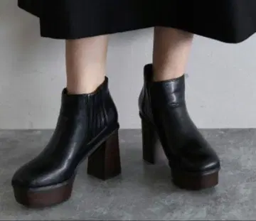 HARE 사이드 고어 청키 부츠 하레 부츠 블랙