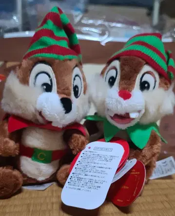 칩&데일 봉제 인형 디즈니 스토어 크리스마스