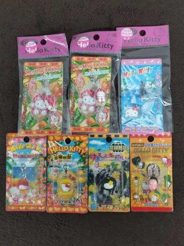 헬로키티 미야자키 한정판 지퍼 스트랩 6종 7개 세트