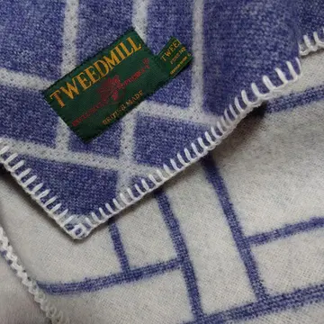 TWEEDMILL 울 체크 무늬 담요