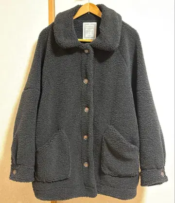 비어즐리 보아 블루종 코트 아우터 블랙