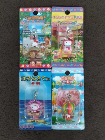 Hello Kitty 헬로키티 사가 한정판 지퍼 스트랩 4종 세트