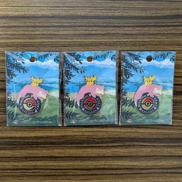 포켓몬 센터 카가와 한정 야돈 피카츄 로고 핀즈 3개