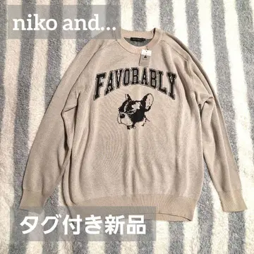 새상품 M 사이즈 니코앤드 애니멀 더블 JQ 니트 오버 사이즈