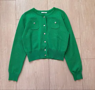 CADUNE/미니 포켓 자켓 가디건 니트 가디건 38