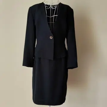 빈티지 Madame 조콘다 다크 그린 스커트 수트