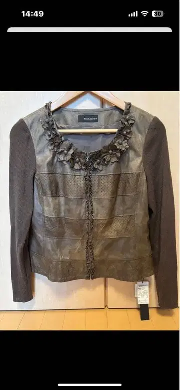 [ 미사용 새상품 ] RES RALIQUE 노카라 자켓 브라운