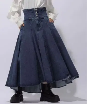 HARE 데님 플레어 스커트 사이즈 F