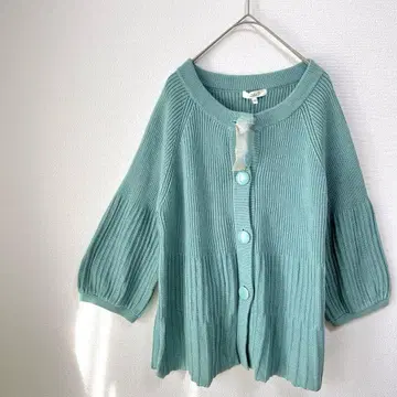 미사용 Welleh [3L] 그린 계열 가디건 청록색 오피스 캐주얼