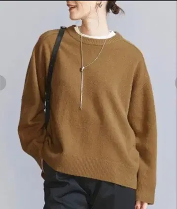 BEAUTY&YOUTH 울 캐시미어 래글런 크루넥 니트 풀오버