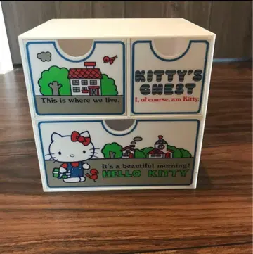 헬로키티 산리오 쇼와 레트로 초레어 빈티지 1976년 잡화 수납 박스