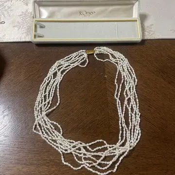 24시간 이내 발송 산토메르 화이트 펄 담수 진주 8연 목걸이