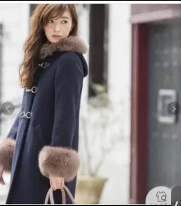 MISCH MASCH 퍼 더플 코트 롱 코트