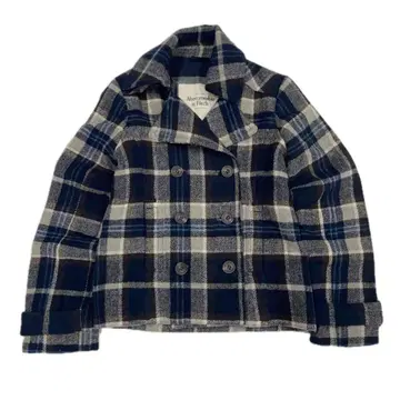 아바크롬비 앤 피치 울 혼방 체크 P 코트 / 여성용 XS