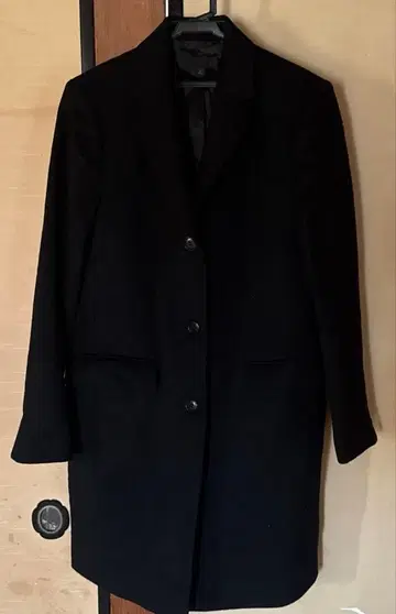 유니클로 체스터 코트 울 캐시미어 혼합 블랙 L 사이즈