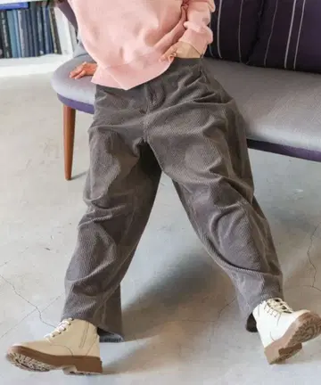 niko and - 호니요콜 팬츠 코듀로이 차콜 M 사이즈