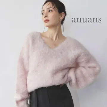anuans 아뉴앙스 슐리 알파카 니트 풀오버 핑크