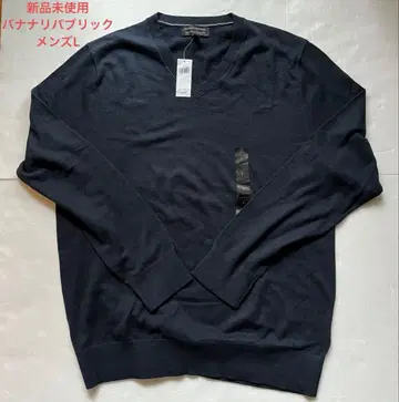 미사용 새상품 바나나리퍼블릭 코튼 풀오버 남성용 L 네이비