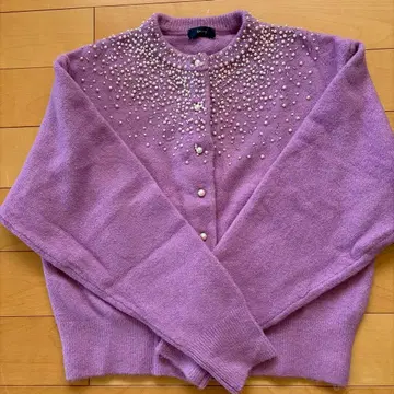 SHIPS 펄 비즈 부착 가디건