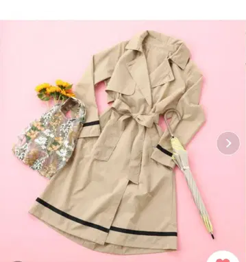 새상품 Francfranc 프란프란 베이지 아네로 레인 트렌치코트