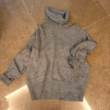 [ 새상품급 ] Spick&Span 울 캐시미어 터틀넥 풀오버 그레이