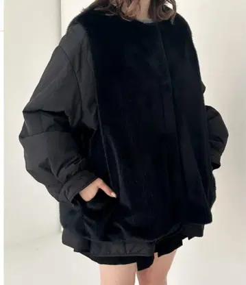 Heather 자켓/아우터 에어 서멀 2WAY 블루종 블랙