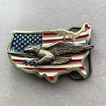 미국 국기 벨트 버클 성조기 이글 빈티지 USA 버클