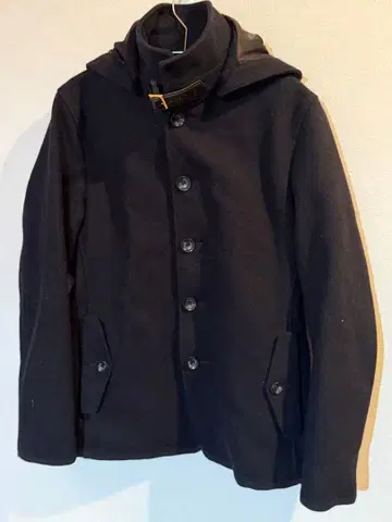 저널 스탠다드 네이비 후드 부착 코트