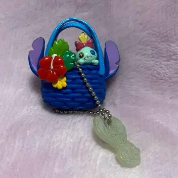 디즈니 캐릭터 미니백 스티치 카고백 키링 스크럼프