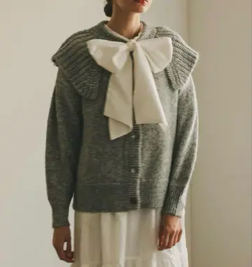 unminou 라메 니트 가디건 핑크