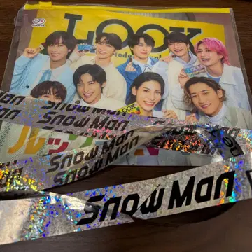 SnowMan 은색 테이프 슬라이드 파우치