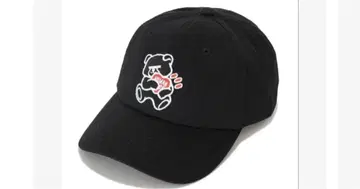 곰 자수 블랙 캡