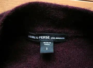JAMES PERSE 캐시미어 100% 가디건 크림슨 컬러 계열