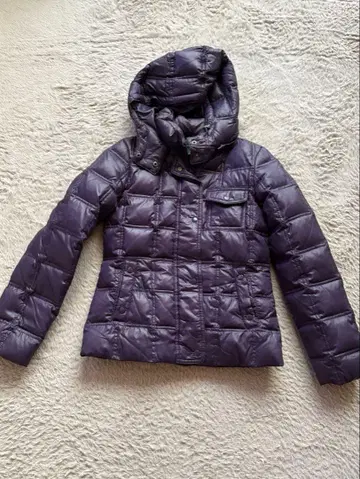 GAP 후드 부착 퍼플 다운 자켓 XS