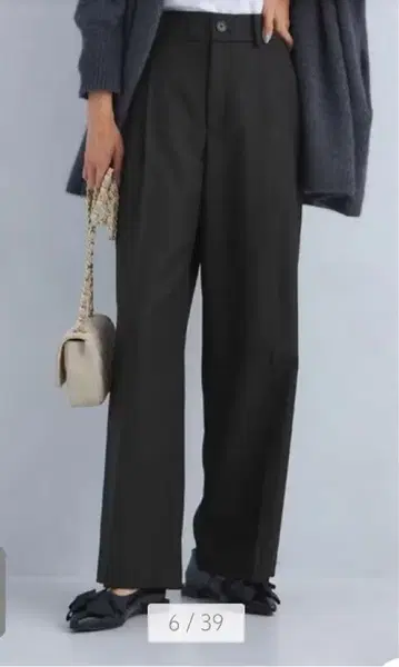 그린라벨 키친토 하의 색소니 와이드 팬츠 38