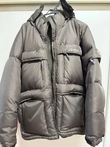 Piko 그린 다운 자켓 후드 부착