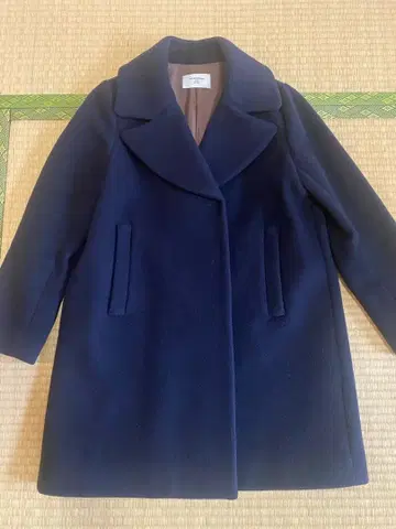 IENA 네이비 울 코트 일본제 36