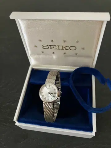 SEIKO 수동 와인딩 시계 실버 메쉬 밴딩