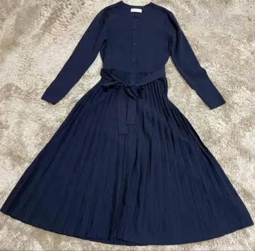 셀포드 celford 플리츠 니트 원피스 네이비 36