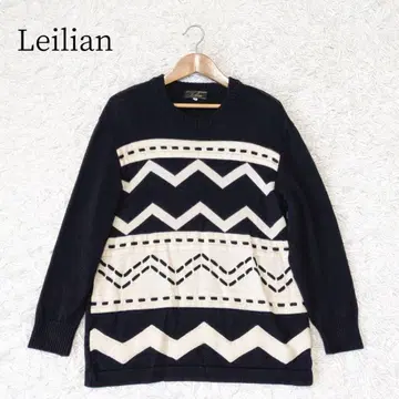 레리안 [울 100%] 디자인 니트 튜닉 블랙 9 루즈핏 가을/겨울