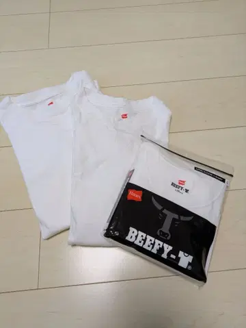 Hanes 헤인즈 BEEFY 롱 슬리브 T셔츠 화이트 L