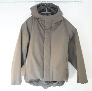 무인양품 따뜻한 솜 충전 워셔블 후드 자켓 브라운