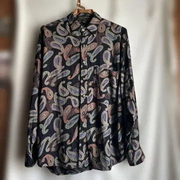 SHAH SAFARI 페이즐리 무늬 긴팔 셔츠 M