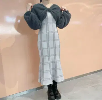 abc un face 리본 앙상블 원피스