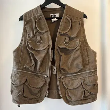 Engineered Garments 낚시용 조끼 올리브 S 사이즈